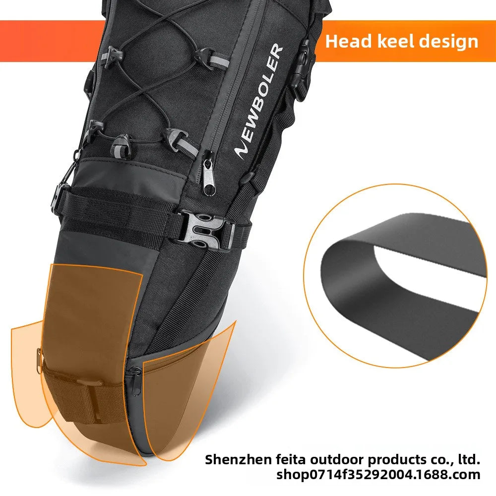 Bicycle Rear Seat Bag Waterproof Large Capacity