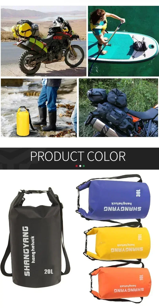 Waterproof motorcycle dry bag 40–90L for adventures
