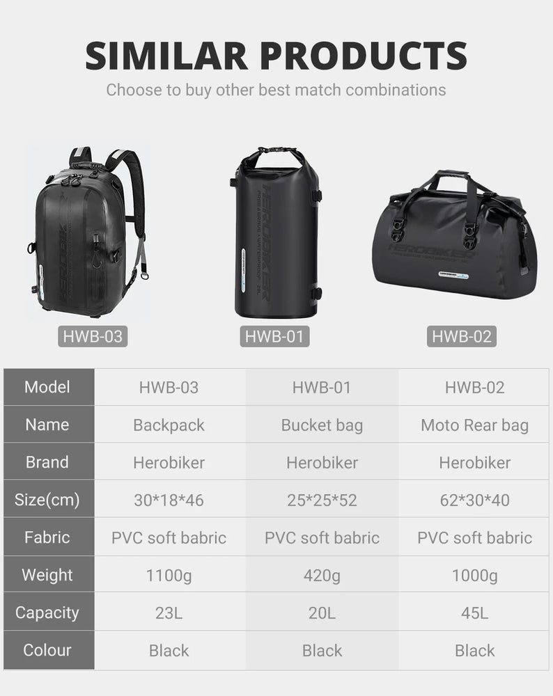 Motorcycle Outdoor Travel Backpack 20L Waterproof