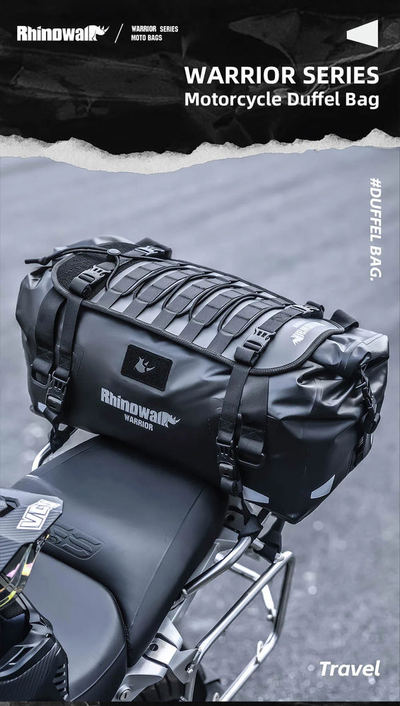 20–65L motorcycle back seat bag, waterproof MOLLE
