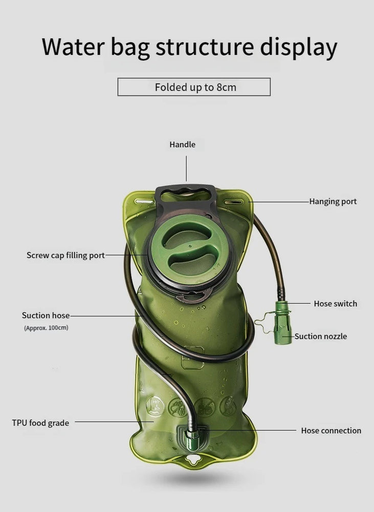 2L Hydration Water Bladder for Running & Cycling