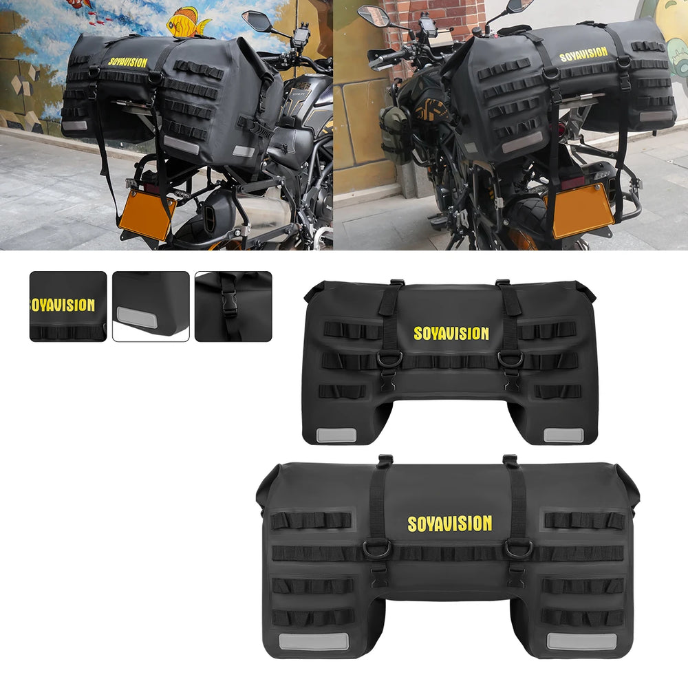 Waterproof motorcycle seat bag, travel luggage